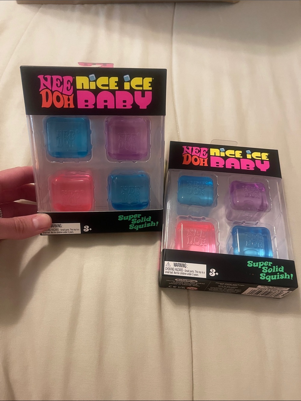 NeeDoh Nice Ice Doh Baby Colorful Squishy Ice Cube Toy Set - 2 Pack